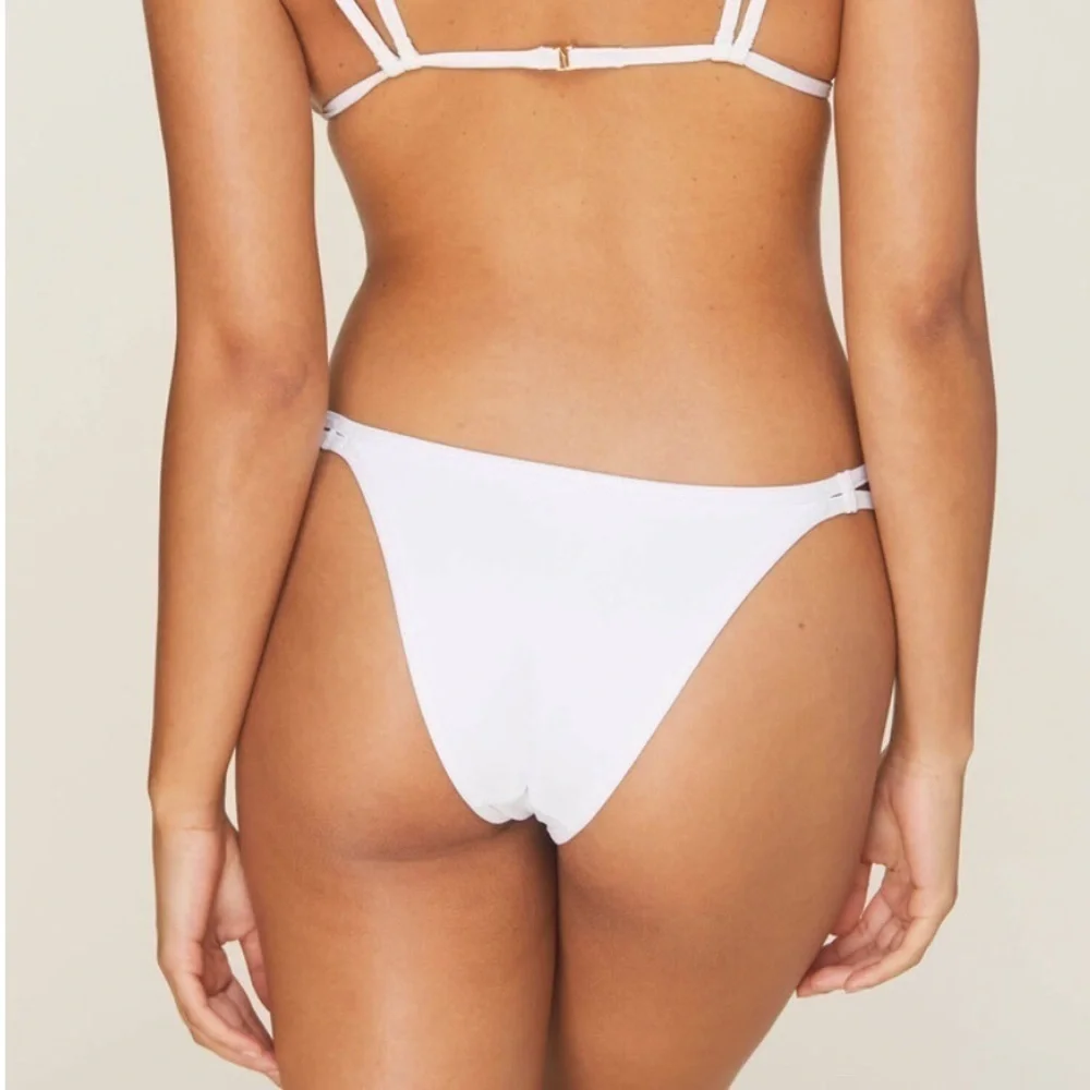NWT Andie x Demi Moore Swim The Cannes Bottom Women’s Size Med Strappy White - Picture 3 of 10